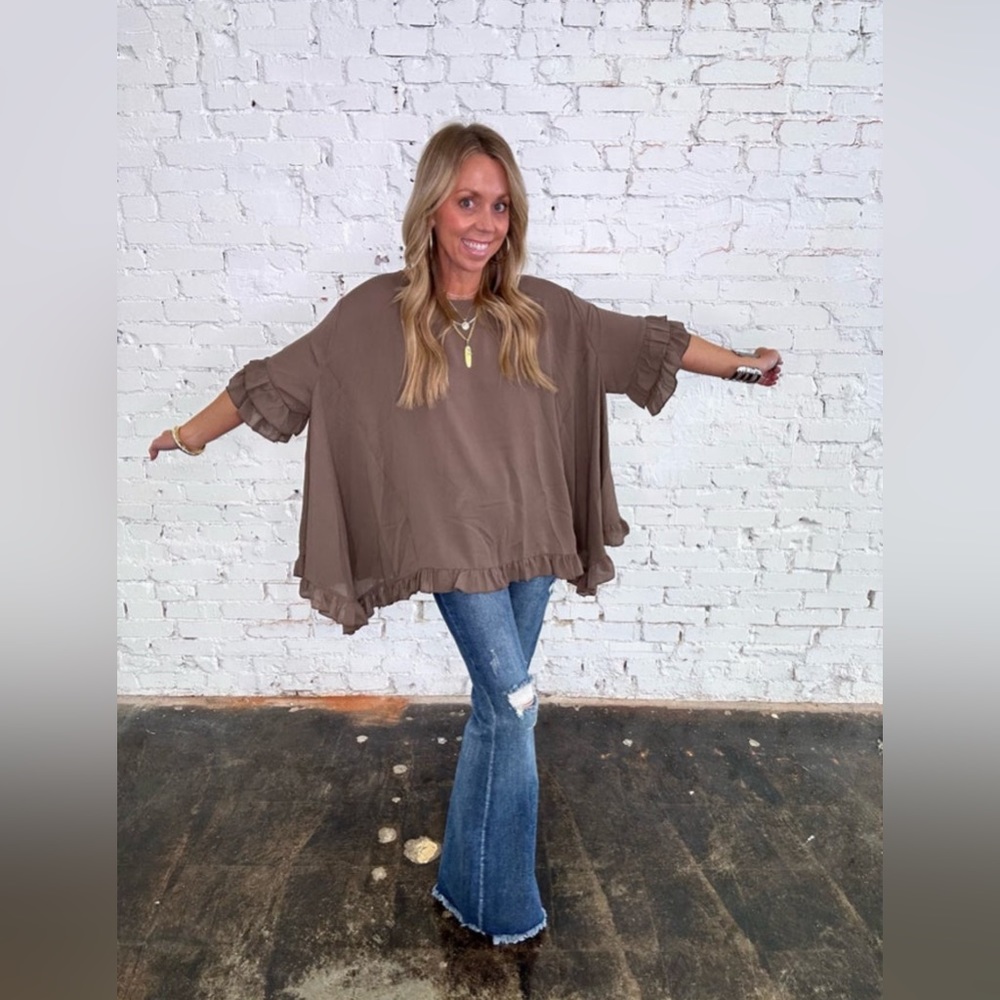 Enchanted melody Top- mocha - Picture 2 of 3